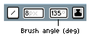 Brush angle option