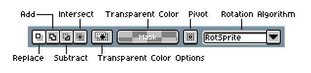 Context bar for selection tools