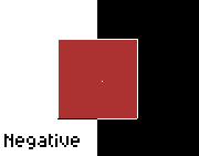 negative black & white